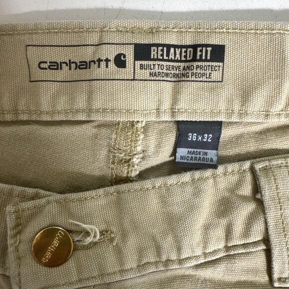 Carhartt Pants Mens Sz 36X32 Brown Relaxed Painter Distressed American Workwear - Picture 11 of 15